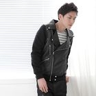 NanNom - Faux-Leather Panel Biker Jacket