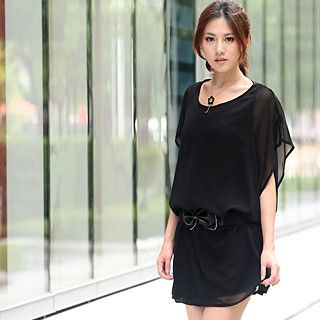 Set: Chiffon Tunic + Bow-Accent Belt