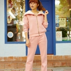 NAIYE - Set: Fleece Trim Hoodie + Sweatpants