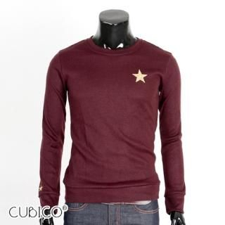 Star Embroidered-Accent Knit Top