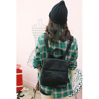 Faux-Leather Backpack