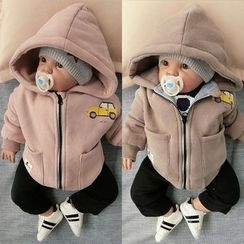 Madou - Baby Printed Hooded Jacket Madou - Baby Printed Hooded Jacket