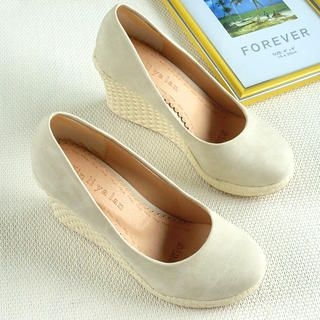 Faux-Leather Wedges