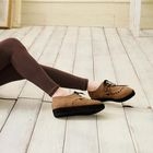 Ni-kiyo - Faux-Suede Lace-Up Flats