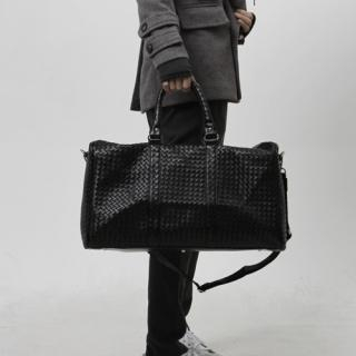 Woven Duffle Bag with Cross Strap Woven Duffle Bag with Cross Strap