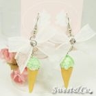 Sweet & Co. - Sweet Green Glitter Ice-Cream Swarovski Crystal Ribbon Earrings