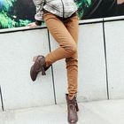 Ando Store - Elastic-Waist Zip Slim-Fit Pants