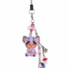Atelier - Purple Crystal Mobile Strap with Animal MCC Elephant Monchhichi Atelier - Purple Crystal Mobile Strap with Animal MCC Elephant Monchhichi