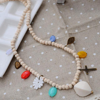 Rainbow Love Wooden Necklace Rainbow Love Wooden Necklace