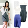 MOUL STYLE - Elasticized Hem Tube Dress