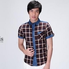 INTHING - Short Sleeve Plaid Shirt