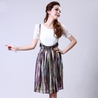 O.SA - Two-Way Striped Chiffon Dress