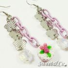 Sweet & Co. - Sweet&Co. Mini Cupcake Floral Purple Earrings