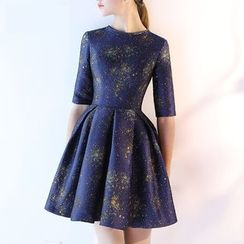 皇家尚品 - 中袖A字礼服裙 皇家尚品 - 中袖A字礼服裙