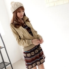 Tokyo Fashion - Flap-Detail Faux-Leather Zip Jacket