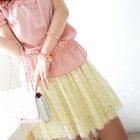 Tokyo Fashion - Tulle Layered Lace Skirt