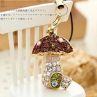 Miss Girl - Rhinestone Mushroom Mobile Strap