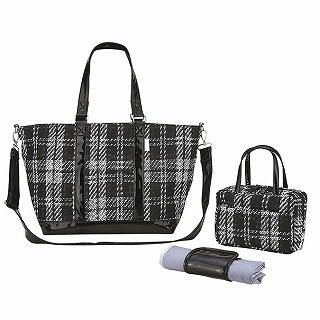 Tweed Plaid Tote Bag [ROOTOTE Mammy Roo - Lustre-J]