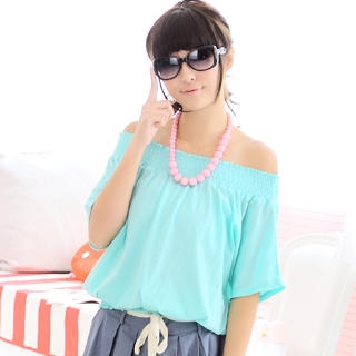 Smocked Neckline Peasant Blouse Smocked Neckline Peasant Blouse