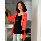 JK2 - Drawstring Hooded Chiffon Cardigan