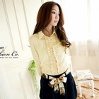 Tokyo Fashion - Long-Sleeve Frill-Trim Blouse