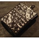 Wizz Spirit - 'Skull' Embroidered Studded Pouch with Strap