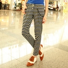 Ando Store - Striped Drawstring Tapered Pants