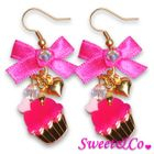 Sweet & Co. - Sweet&Co Ribbon Mini Cupcake Crystal Earrings