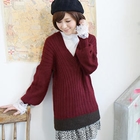 Tokyo Fashion - V-Neck Dolman-Sleeve Sweater