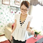 Jack Grace - Chiffon-Panel Single-Button Jacket