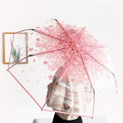 Cute Essentials - Cherry Blossom Print Folding Umbrella Cute Essentials - Cherry Blossom Print Folding Umbrella