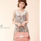 CatWorld - Crochet-Collar Sleeveless Dress