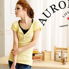 E.F.Shop - Short-Sleeve Ribbed Henley