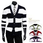 DANGOON - Color-Block V-Neck Cardigan
