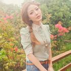 Angel Love - Beaded Crochet-Collar Dotted Blouse