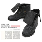 REDOPIN - Faux Leather Lace-Up Boots