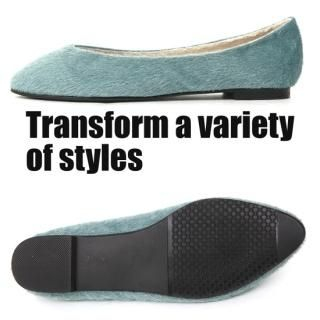 Faux-Fur Pointy Flats Faux-Fur Pointy Flats
