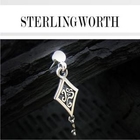 Sterlingworth - Engraved Sliver Drop Earrings