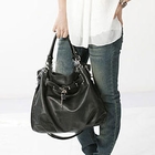 Fashion Lady - Padlock-Accent Bucket Bag
