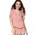 O.SA - Buttoned Pintuck Top