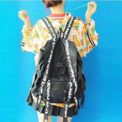 Bags 'n Sacks - Lettering Strap Backpack Bags 'n Sacks - Lettering Strap Backpack