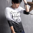MR.PARK - Round-Neck Print Gradient T-Shirt