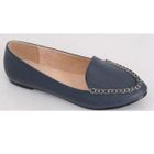 Lane172 - Faux-Leather Stitched Flats