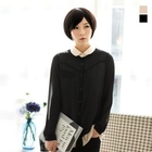 J-ANN - Peter-Pan Collar Chiffon Blouse