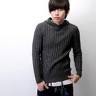 SeventyAge - Cable-Knit Hooded Sweater
