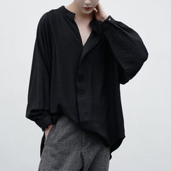 Bjorn - Plain Band Collar Shirt Bjorn - Plain Band Collar Shirt