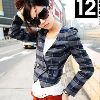 Plaid Cropped Jacket