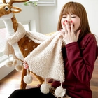 Tokyo Fashion - Pompom-Detail Scarf