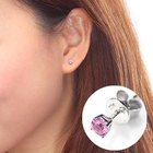 MBLife.com - Pink Sapphire 925 Silver Single Earring