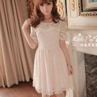 Little Paw - Peter-Pan Collar Frilled Lace Dress